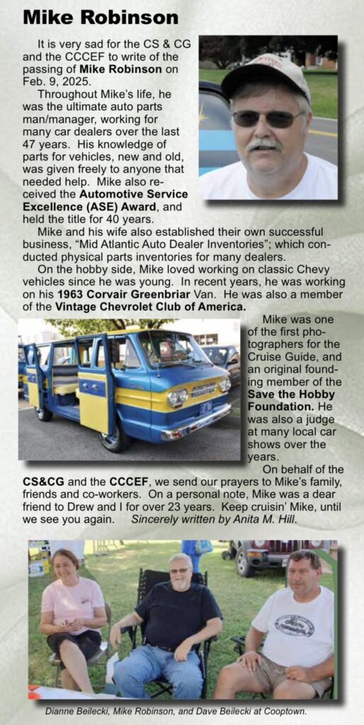 Magazine Page: In Memoriam- Mike Robinson